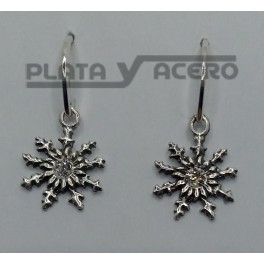 Pendiente Plata EguzkiLore Colgante Centro Circonitas Hippie